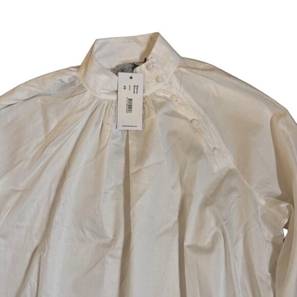 Harshman 3X Bianca Band Collar Cotton Poplin Blouse NWT MSRP $192 - Picture 9 of 11